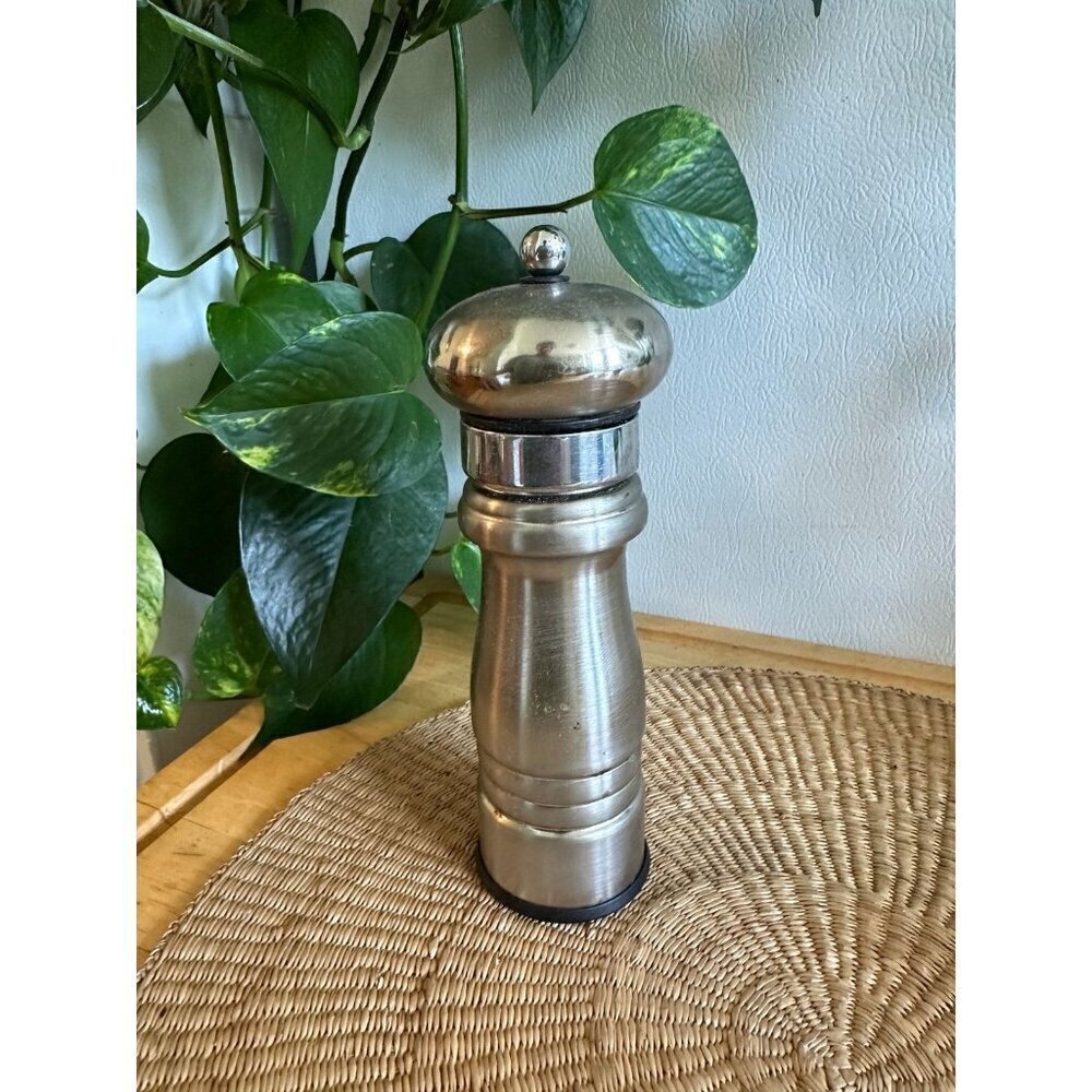 Vintage stainless steel Salt & Pepper shaker